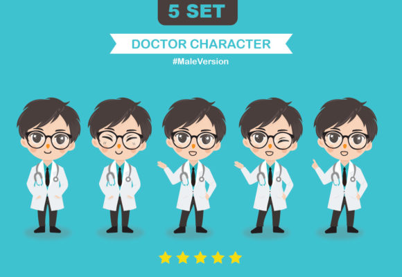 Engaging Male Doctor Cartoon Characters