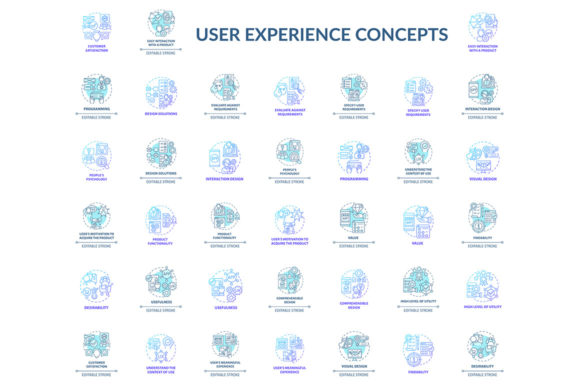 Exploring the Versatility of User Experience Concept Icons Set for Enhanced Design