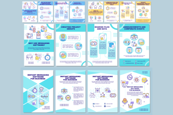 Messaging Software Brochures Bundle: A Comprehensive Design Solution