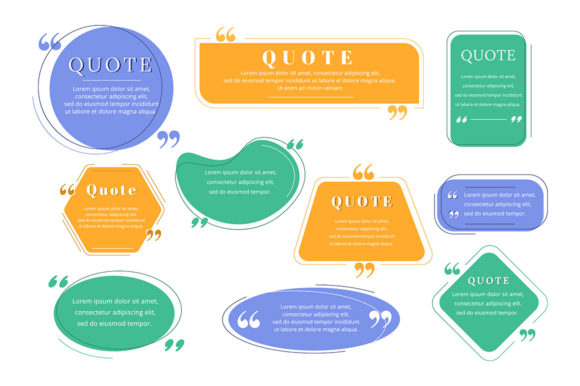 Quote Blank Frame Vector Template Set: A Practical Design Resource